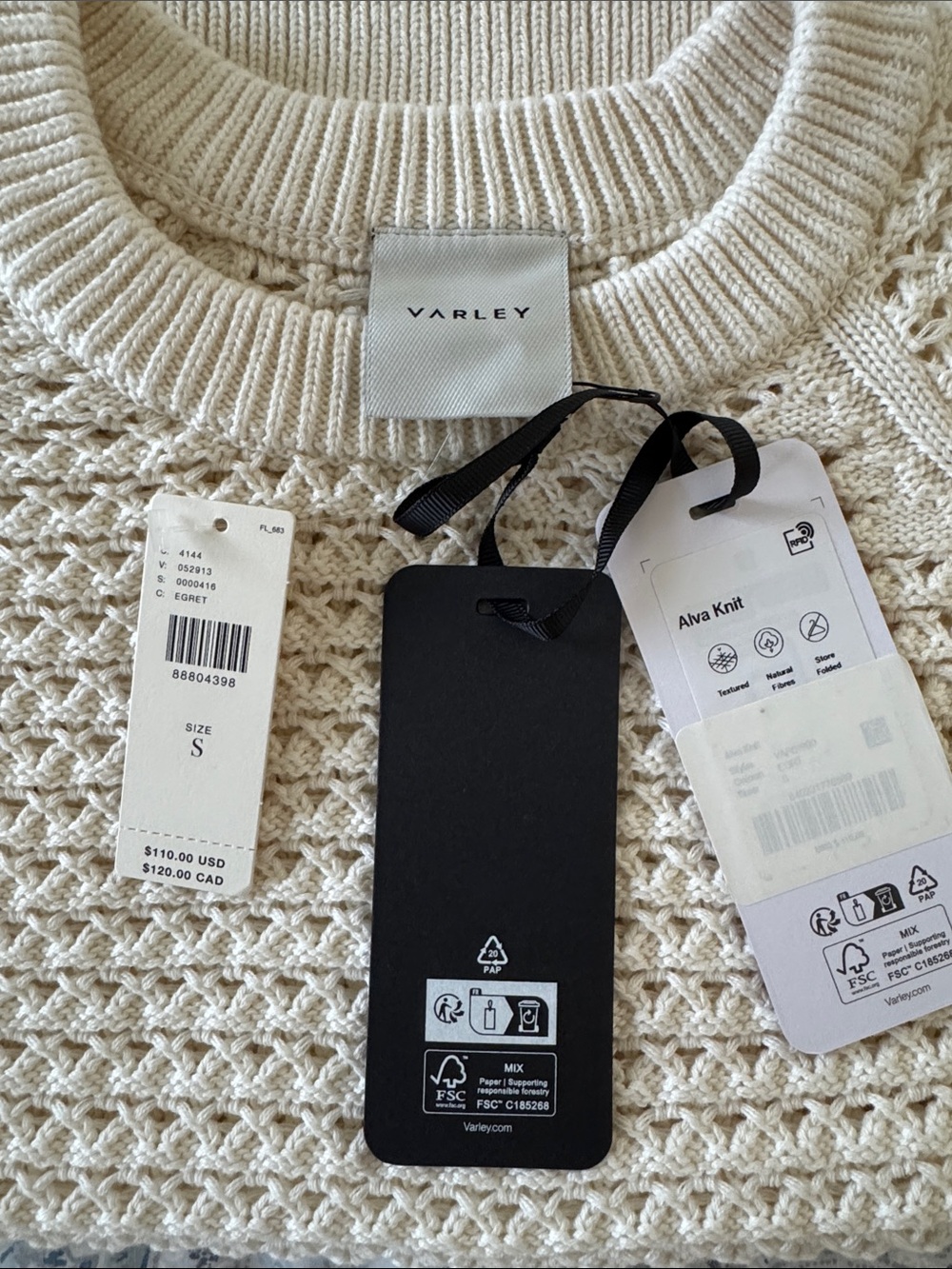 Varley Alva Knit Short Sleeve Sweater - Picture 8 of 10
